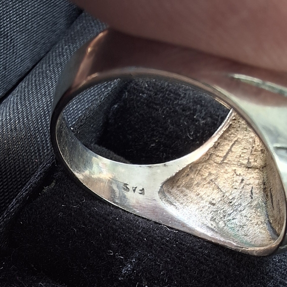 Vintage and unique Amythest And Marcasite Sterling two Rings stamped 925 - Picture 7 of 16